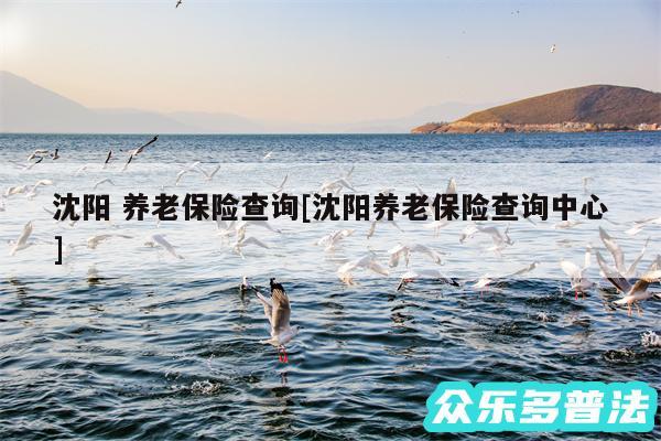 沈阳 养老保险查询及沈阳养老保险查询中心