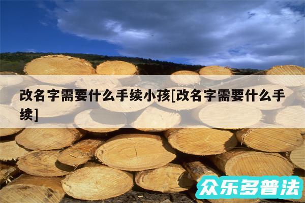 改名字需要什么手续小孩及改名字需要什么手续