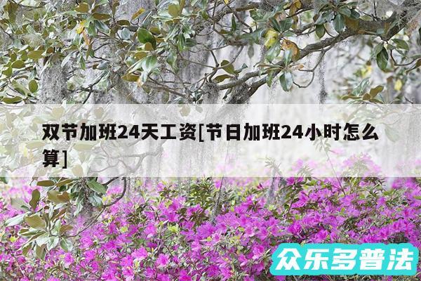 双节加班24天工资及节日加班24小时怎么算