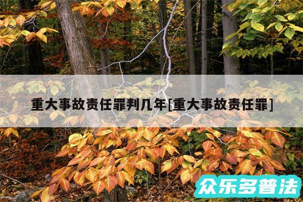重大事故责任罪判几年及重大事故责任罪
