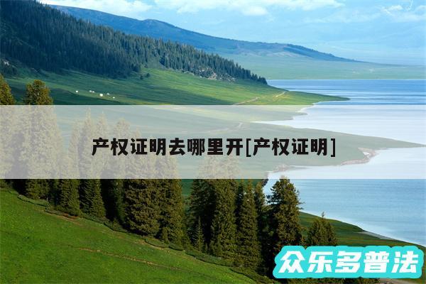 产权证明去哪里开及产权证明
