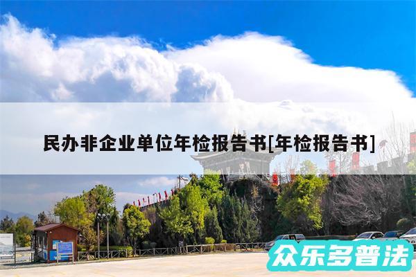 民办非企业单位年检报告书及年检报告书