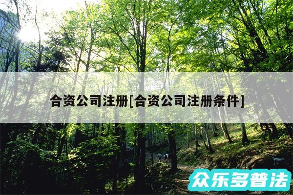 合资公司注册及合资公司注册条件