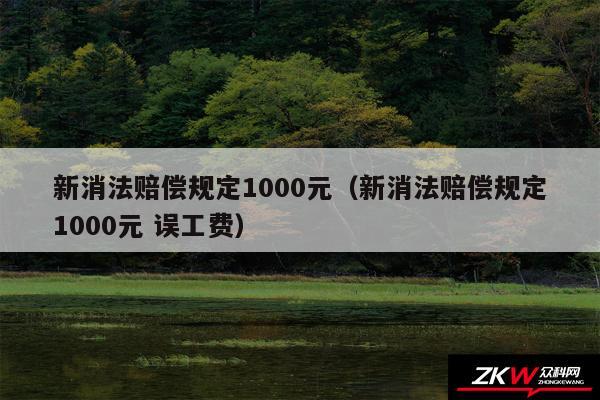 新消法赔偿规定1000元以及新消法赔偿规定1000元 误工费