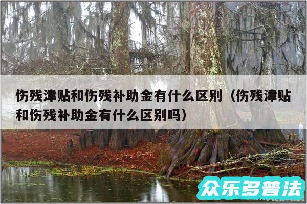 伤残津贴和伤残补助金有什么区别以及伤残津贴和伤残补助金有什么区别吗