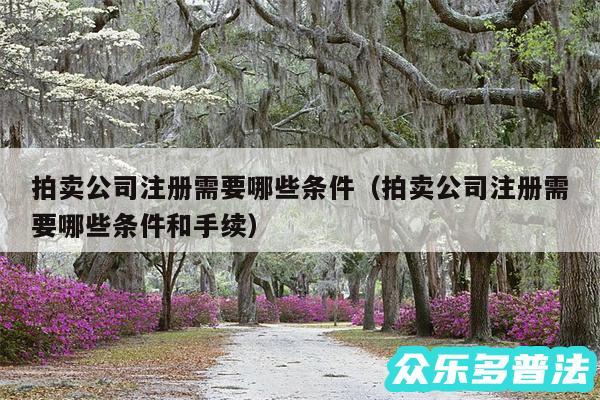 拍卖公司注册需要哪些条件以及拍卖公司注册需要哪些条件和手续