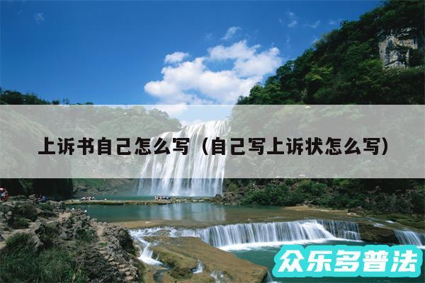 上诉书自己怎么写以及自己写上诉状怎么写