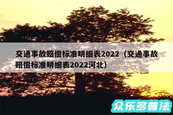 交通事故赔偿标准明细表2024以及交通事故赔偿标准明细表2024河北