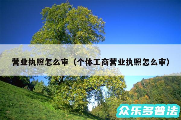 营业执照怎么审以及个体工商营业执照怎么审