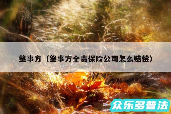 肇事方以及肇事方全责保险公司怎么赔偿