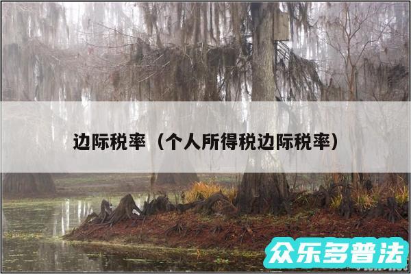 边际税率以及个人所得税边际税率