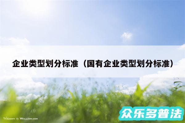 企业类型划分标准以及国有企业类型划分标准