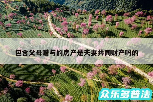 包含父母赠与的房产是夫妻共同财产吗的
