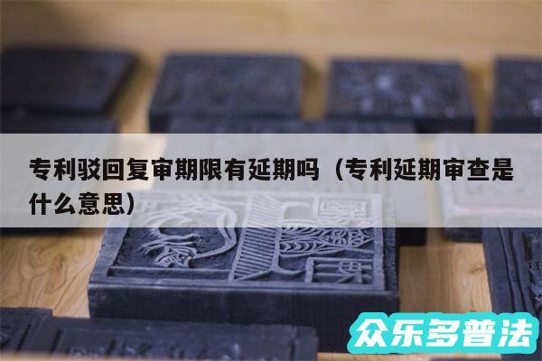 专利驳回复审期限有延期吗以及专利延期审查是什么意思