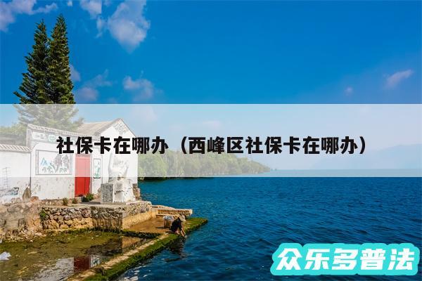 社保卡在哪办以及西峰区社保卡在哪办