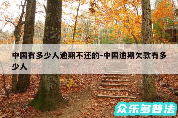中国有多少人逾期不还的-中国逾期欠款有多少人