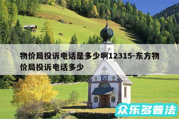 物价局投诉电话是多少啊12315-东方物价局投诉电话多少