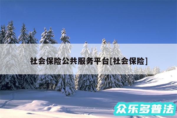 社会保险公共服务平台及社会保险