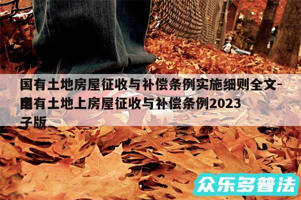 国有土地房屋征收与补偿条例实施细则全文-国有土地上房屋征收与补偿条例2024电子版