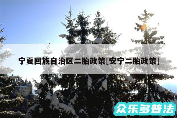 宁夏回族自治区二胎政策及安宁二胎政策