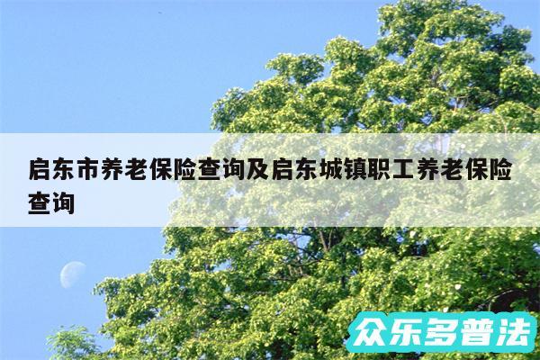启东市养老保险查询及启东城镇职工养老保险查询
