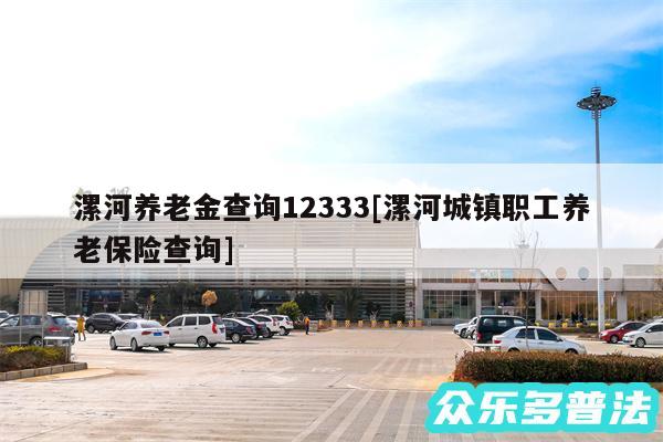 漯河养老金查询12333及漯河城镇职工养老保险查询