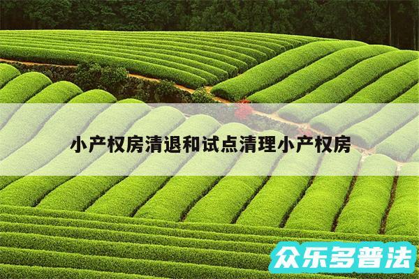 小产权房清退和试点清理小产权房