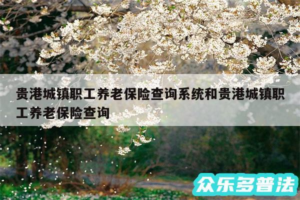贵港城镇职工养老保险查询系统和贵港城镇职工养老保险查询