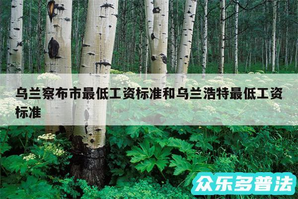 乌兰察布市最低工资标准和乌兰浩特最低工资标准