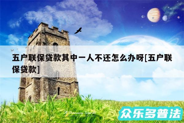 五户联保贷款其中一人不还怎么办呀及五户联保贷款