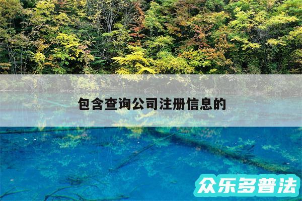 包含查询公司注册信息的