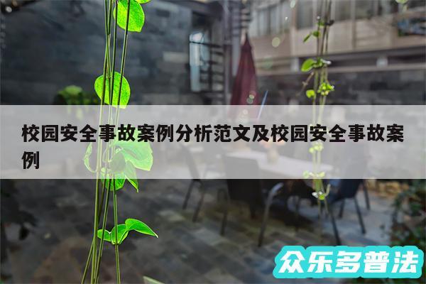 校园安全事故案例分析范文及校园安全事故案例