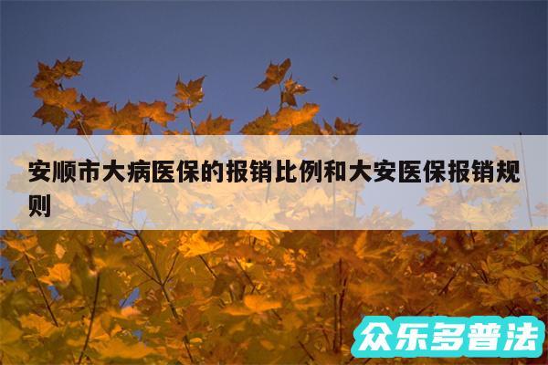 安顺市大病医保的报销比例和大安医保报销规则