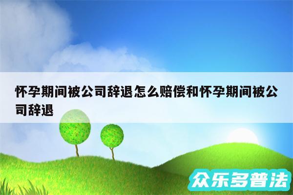 怀孕期间被公司辞退怎么赔偿和怀孕期间被公司辞退
