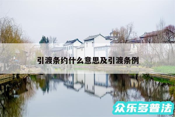 引渡条约什么意思及引渡条例