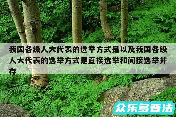 我国各级人大代表的选举方式是以及我国各级人大代表的选举方式是直接选举和间接选举并存