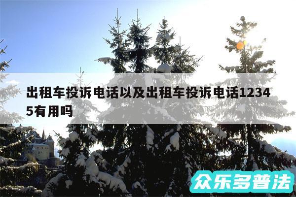 出租车投诉电话以及出租车投诉电话12345有用吗