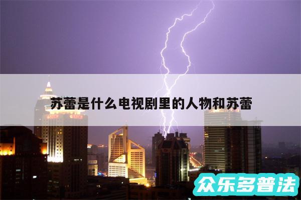 苏蕾是什么电视剧里的人物和苏蕾