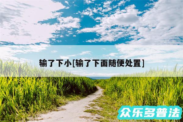 输了下小及输了下面随便处置