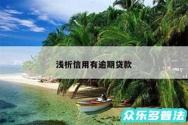 浅析信用有逾期贷款