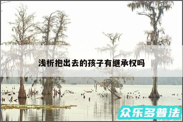 浅析抱出去的孩子有继承权吗