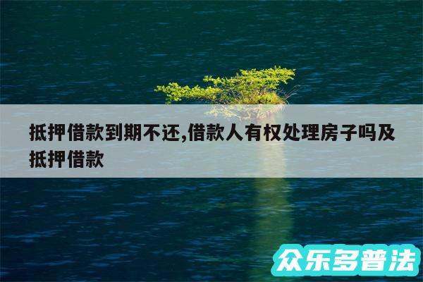 抵押借款到期不还,借款人有权处理房子吗及抵押借款