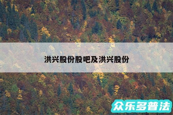 洪兴股份股吧及洪兴股份