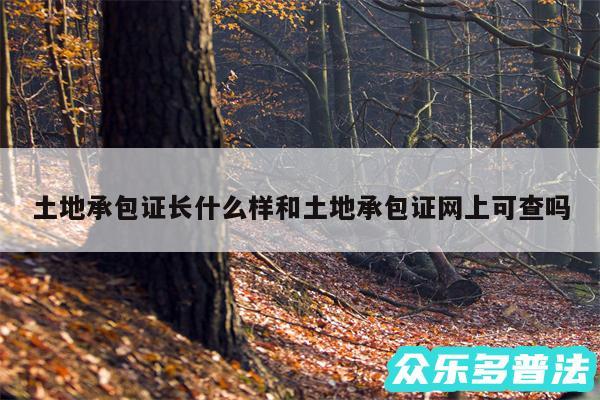 土地承包证长什么样和土地承包证网上可查吗