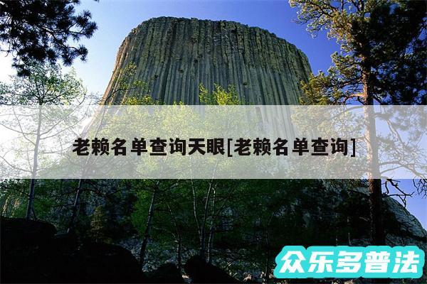 老赖名单查询天眼及老赖名单查询