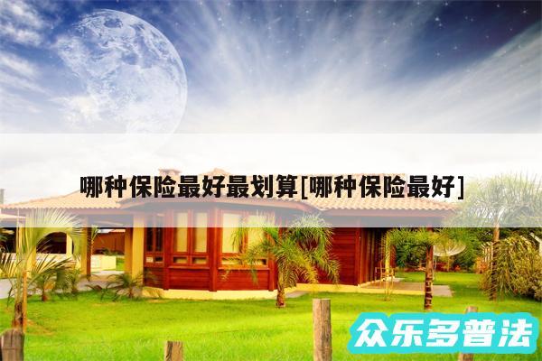 哪种保险最好最划算及哪种保险最好