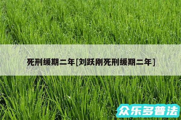 死刑缓期二年及刘跃刚死刑缓期二年