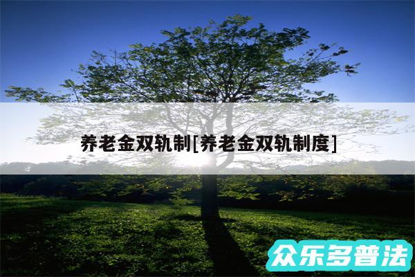 养老金双轨制及养老金双轨制度