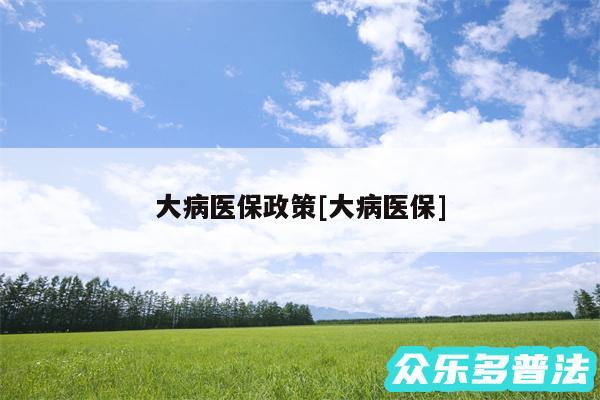 大病医保政策及大病医保