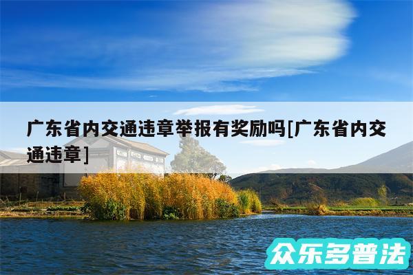 广东省内交通违章举报有奖励吗及广东省内交通违章